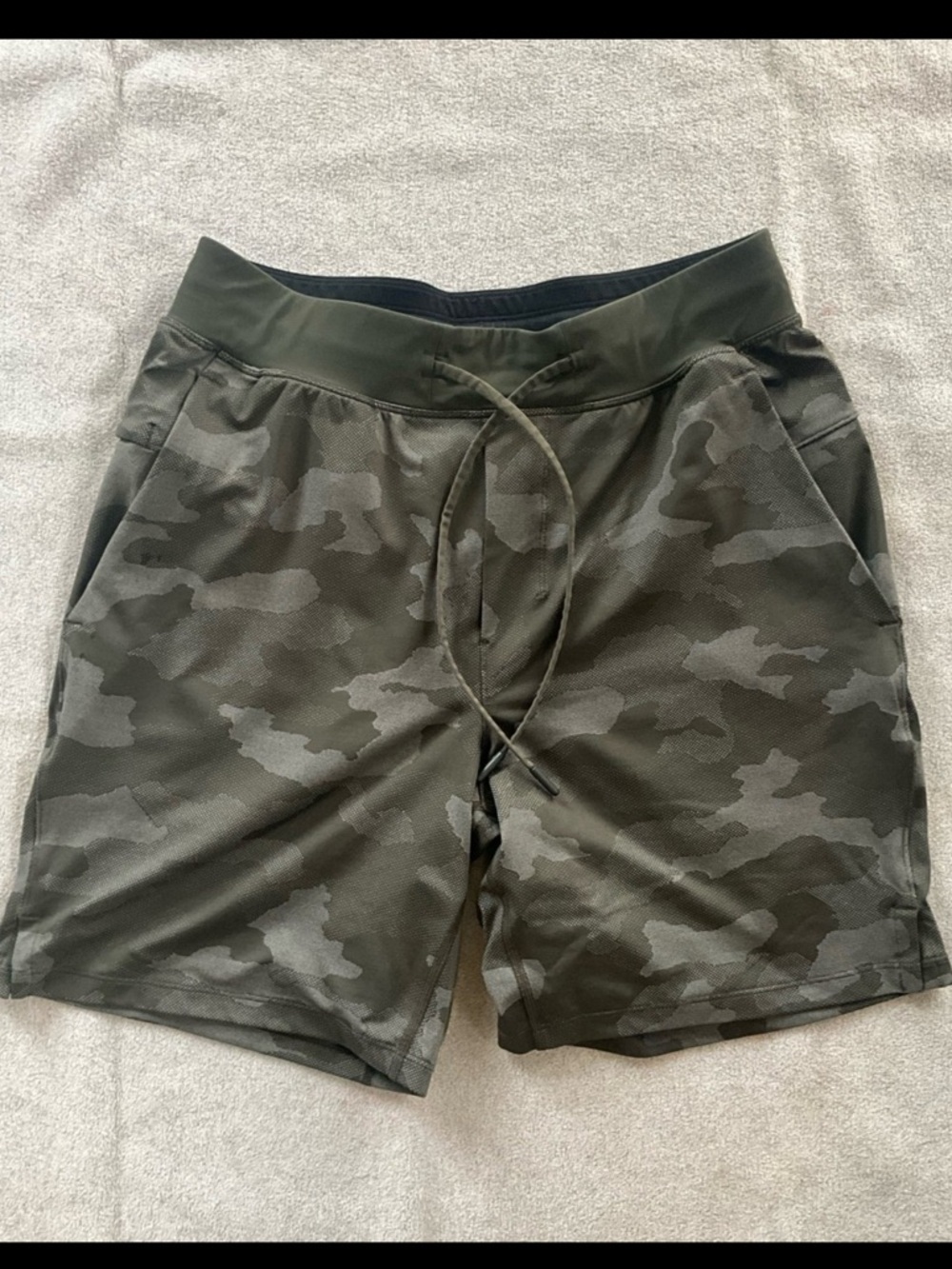 lululemon athletica Olive Camo Athletic Shorts